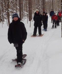 Photo of Macoun Club group on snowshoes