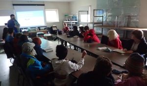 Photo of Macoun Club audience for Robbie Stewart's talk